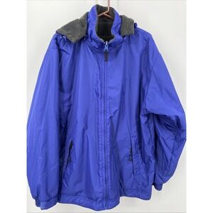 Yucateca Reversible Parka Royal Blue Removalbe Hood XL